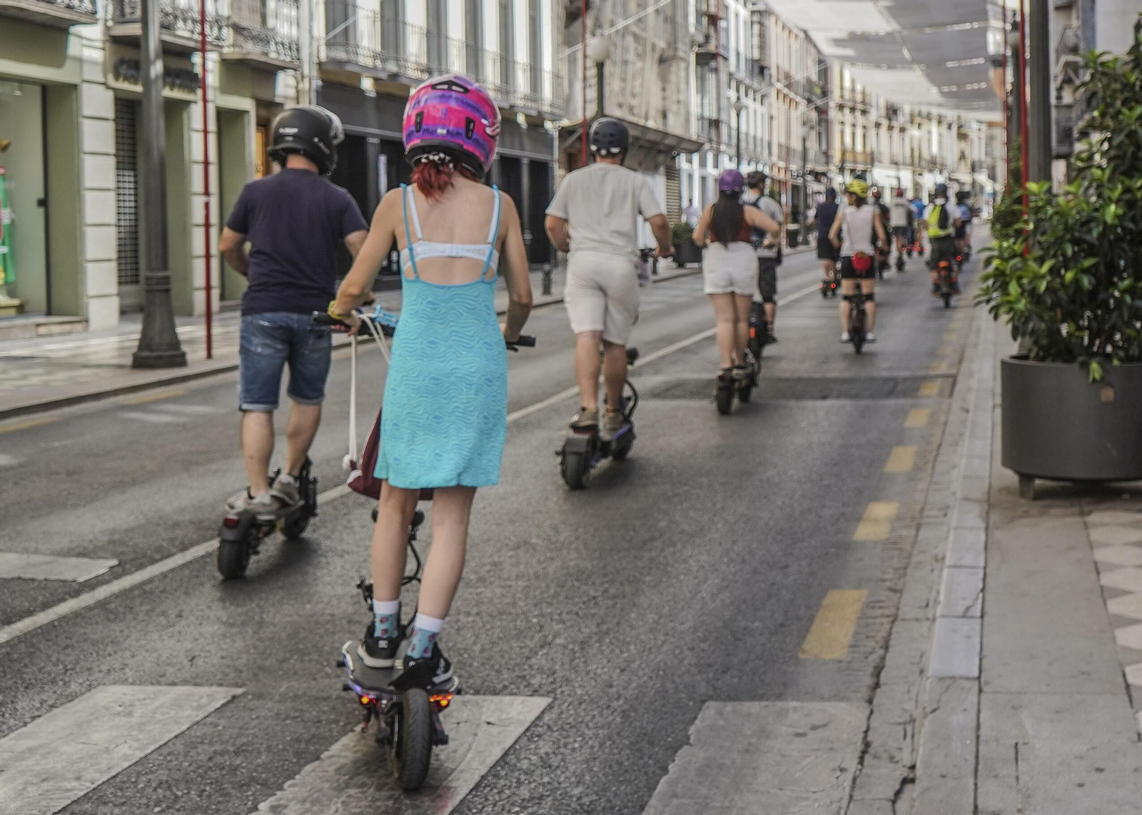 Concentración de patinetas