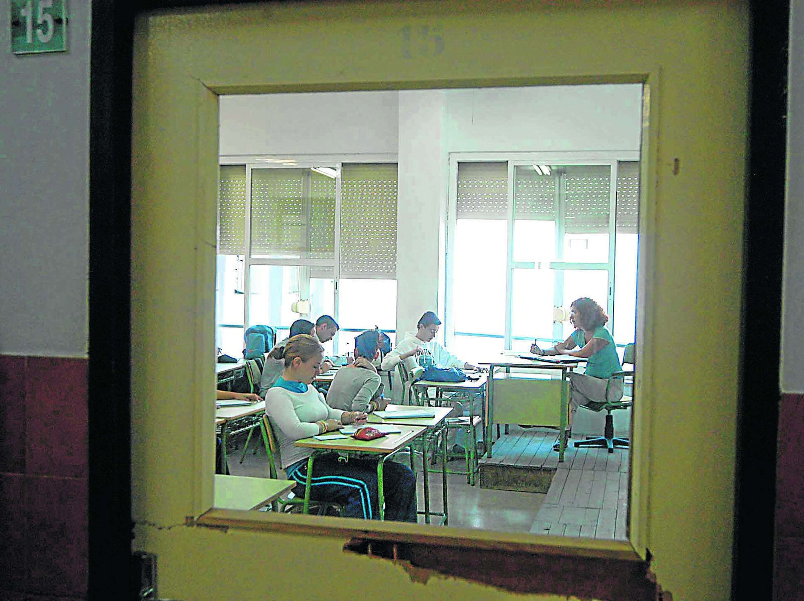 Aula de Bachillerato en un instituto público.