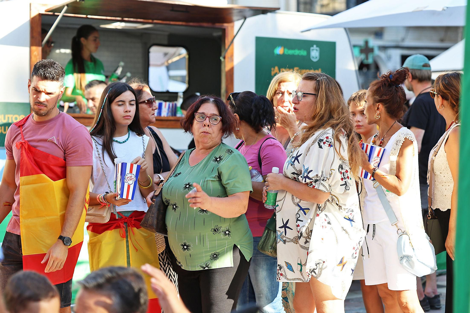 Imágenes de la Fan zone en Huelva de la Final de la Eurocopa entre Inglaterra y España Imágenes de la Fan zone en Huelva de la Final de la Eurocopa entre Inglaterra y España