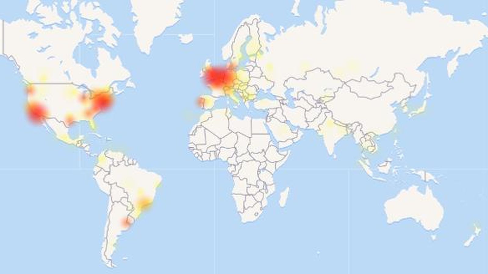 En rojo: problemas de conexión de Instagram
