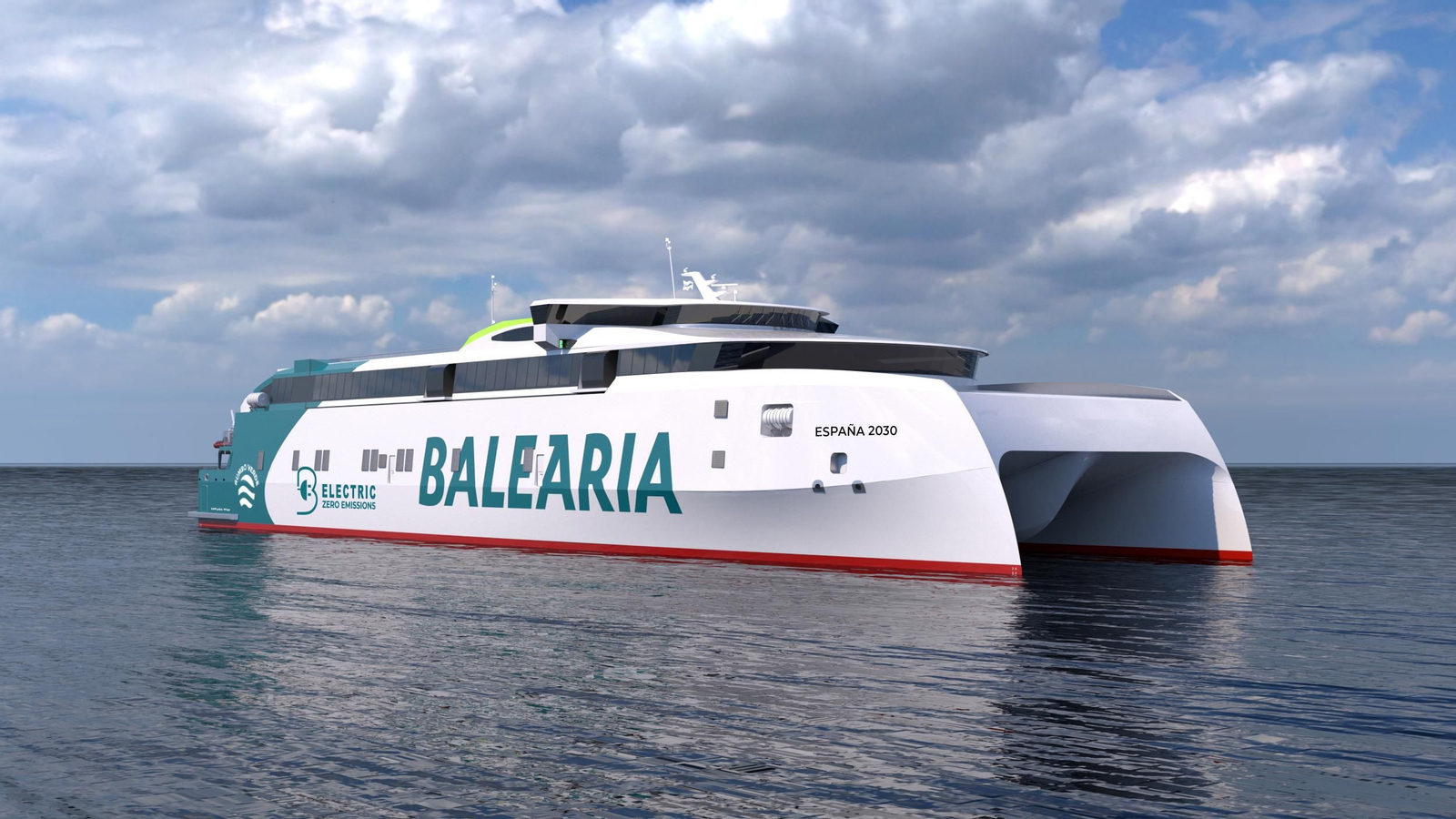 Recreación virtual de los nuevos ferris de Baleària para la línea Tarifa-Tánger Ciudad