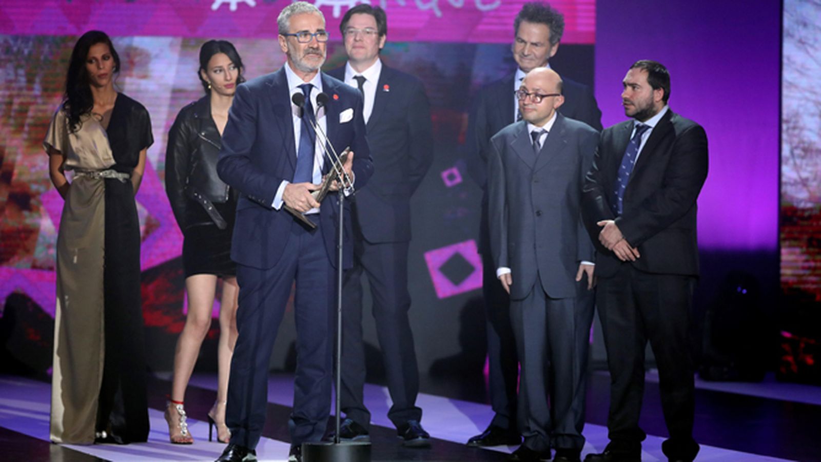 Javier Fesser, durante su discurso de agradecimiento.