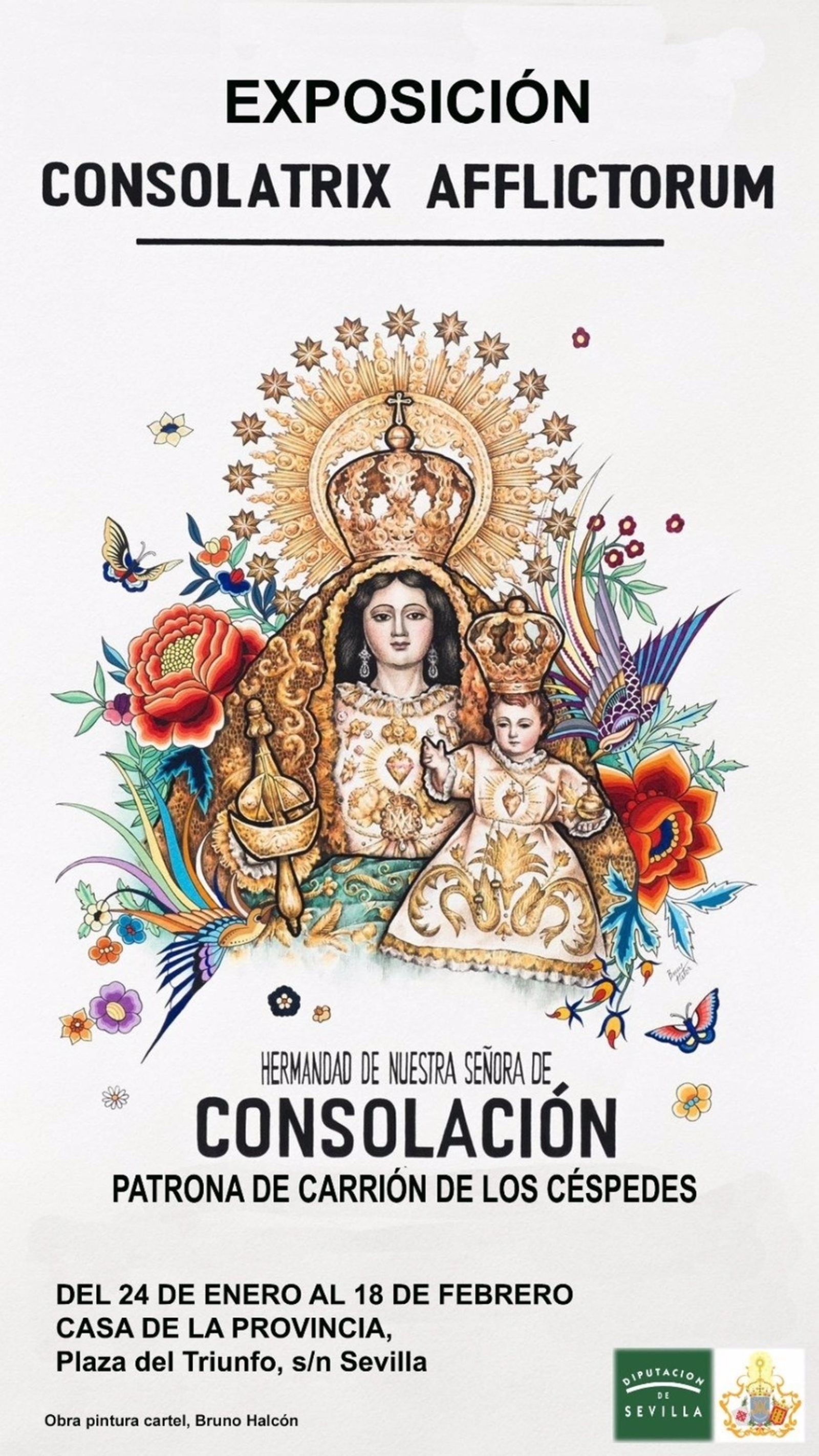 El cartel de la muestra 'Consolatrix Afflictorum'.