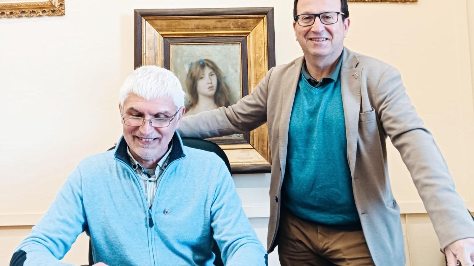 Moisés García, del Coloma, y Jean-Michel Diot, del Lycée Aristide Briand.