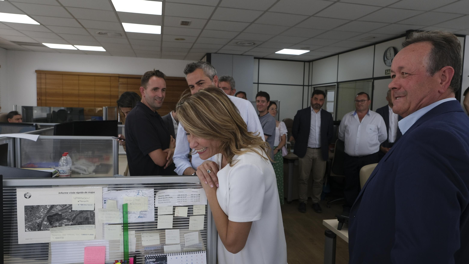 Imágenes de la visita de la Ministra Raquel Sánchez a Transportes J. Cano, en Antas