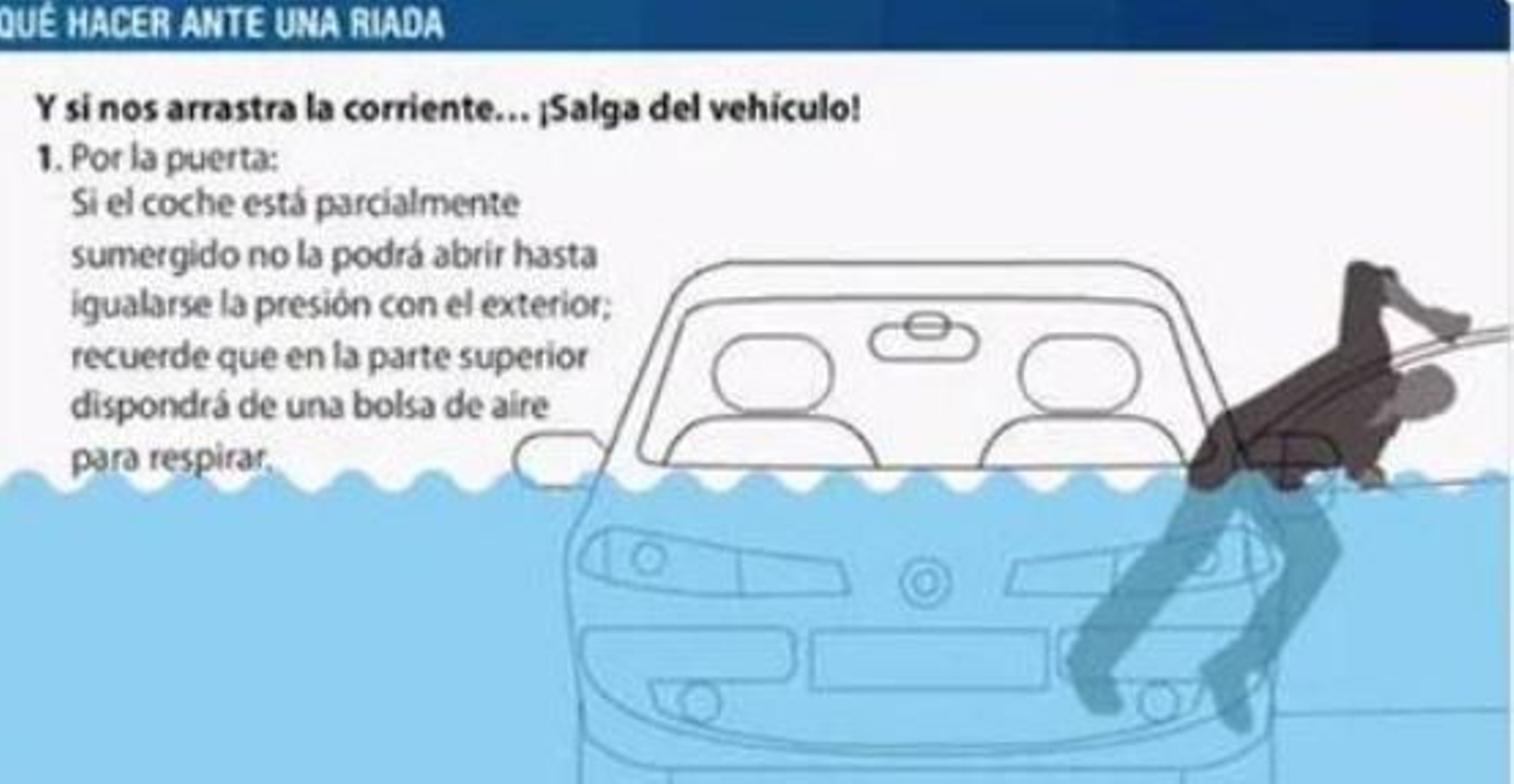 Hay que intentar salir del coche a toda costa Hay que intentar salir del coche a toda costa