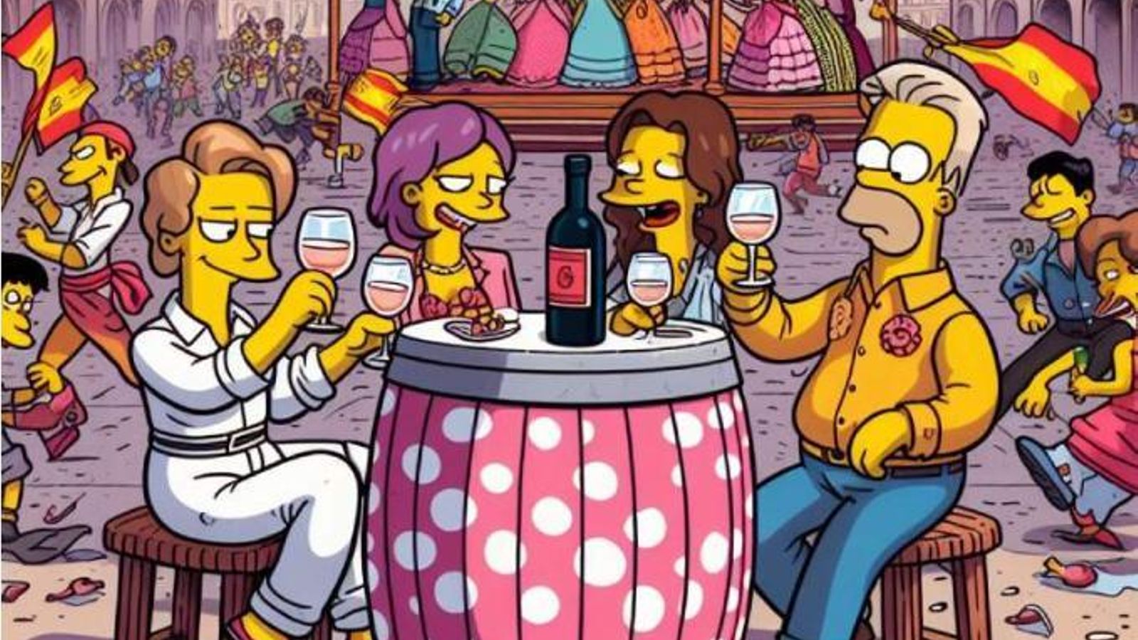 Los Simpson en la feria de Malaga