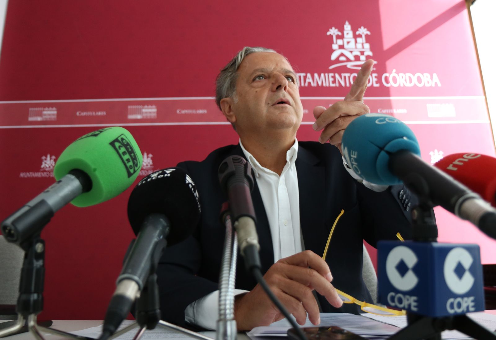 Fuentes, en la sala de prensa del Ayuntamiento.