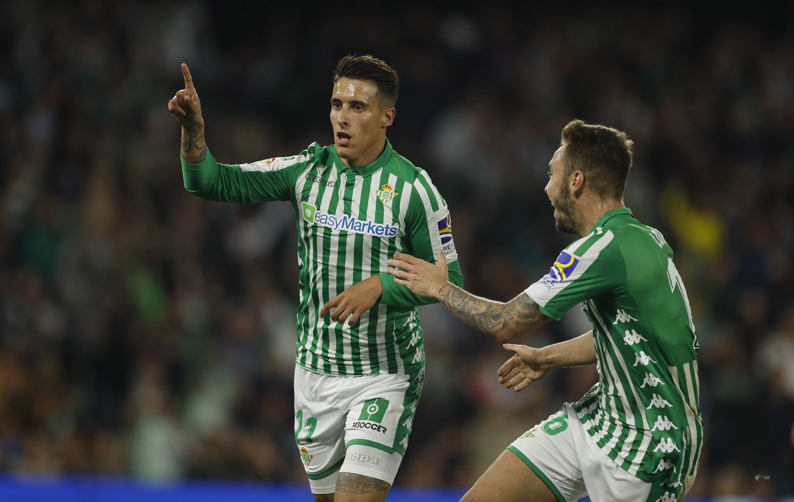 Tello celebra aquel gol del triunfo ante el Madrid.