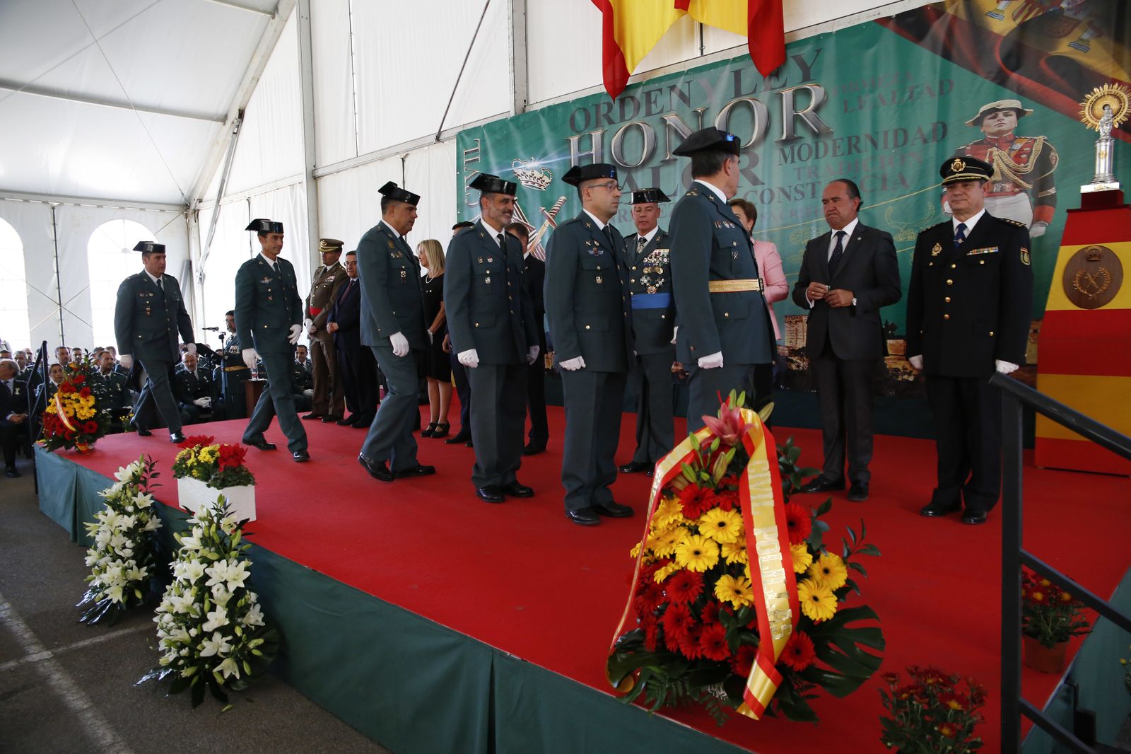 Imágenes del acto de celebración de la patrona de la Guardia Civil