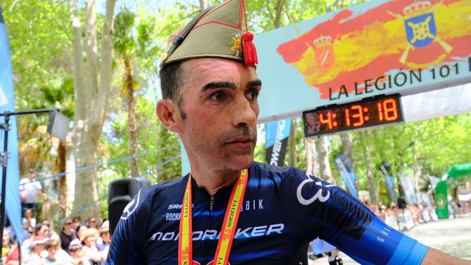 José Márquez, primero en bicicleta de montaña. José Márquez, primero en bicicleta de montaña.