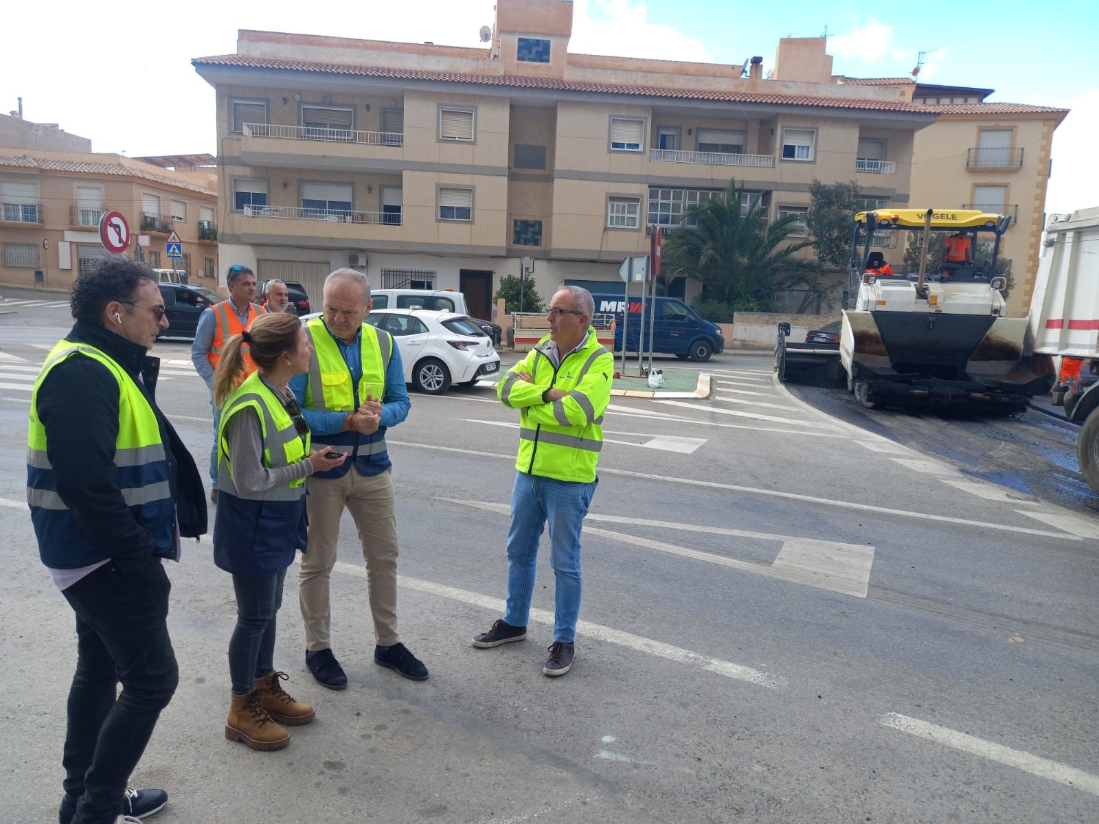 Visita al inicio de los trabajos