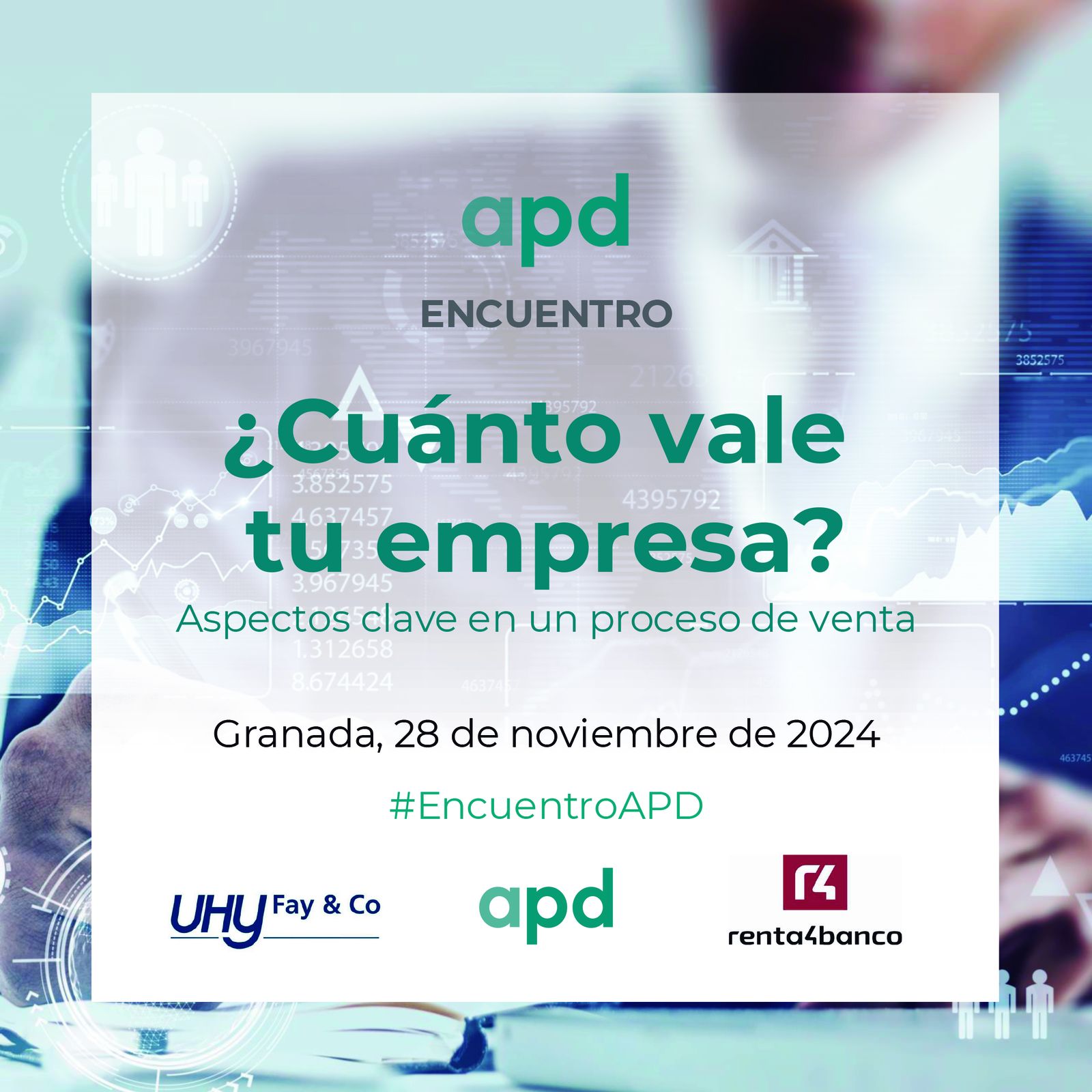 Cartel oficial del encuentro que se llevará a cabo en la Cámara de Comercio de Granada.