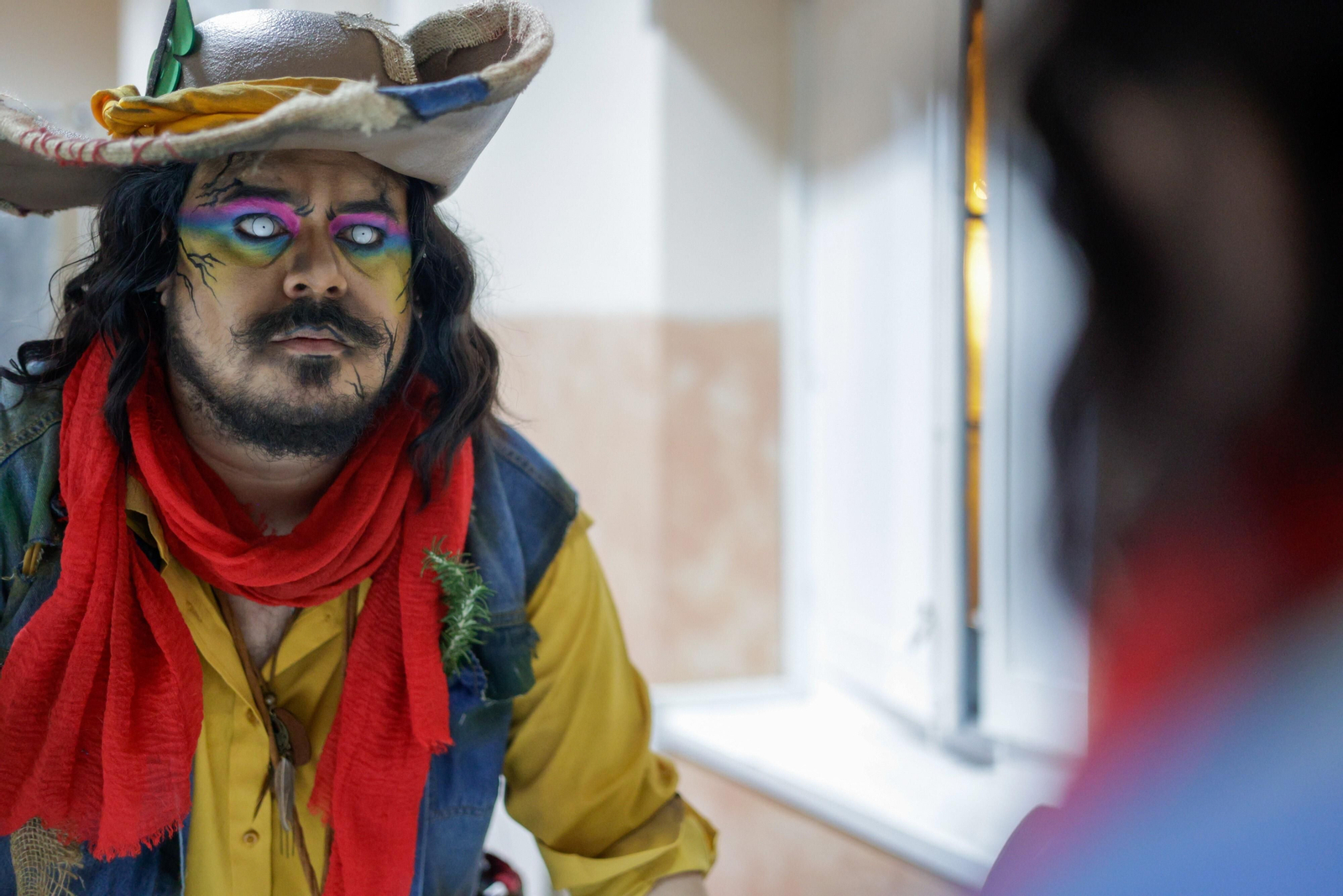 El ambiente en los camerinos del teatro.
