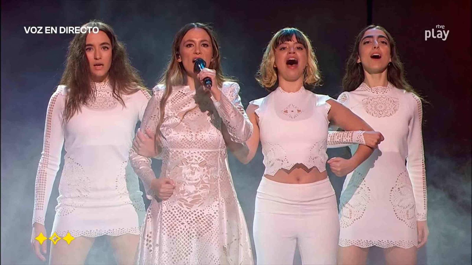 Momento de su actuación en la final del 'Benidorm Fest', preámbulo de Eurovisión.