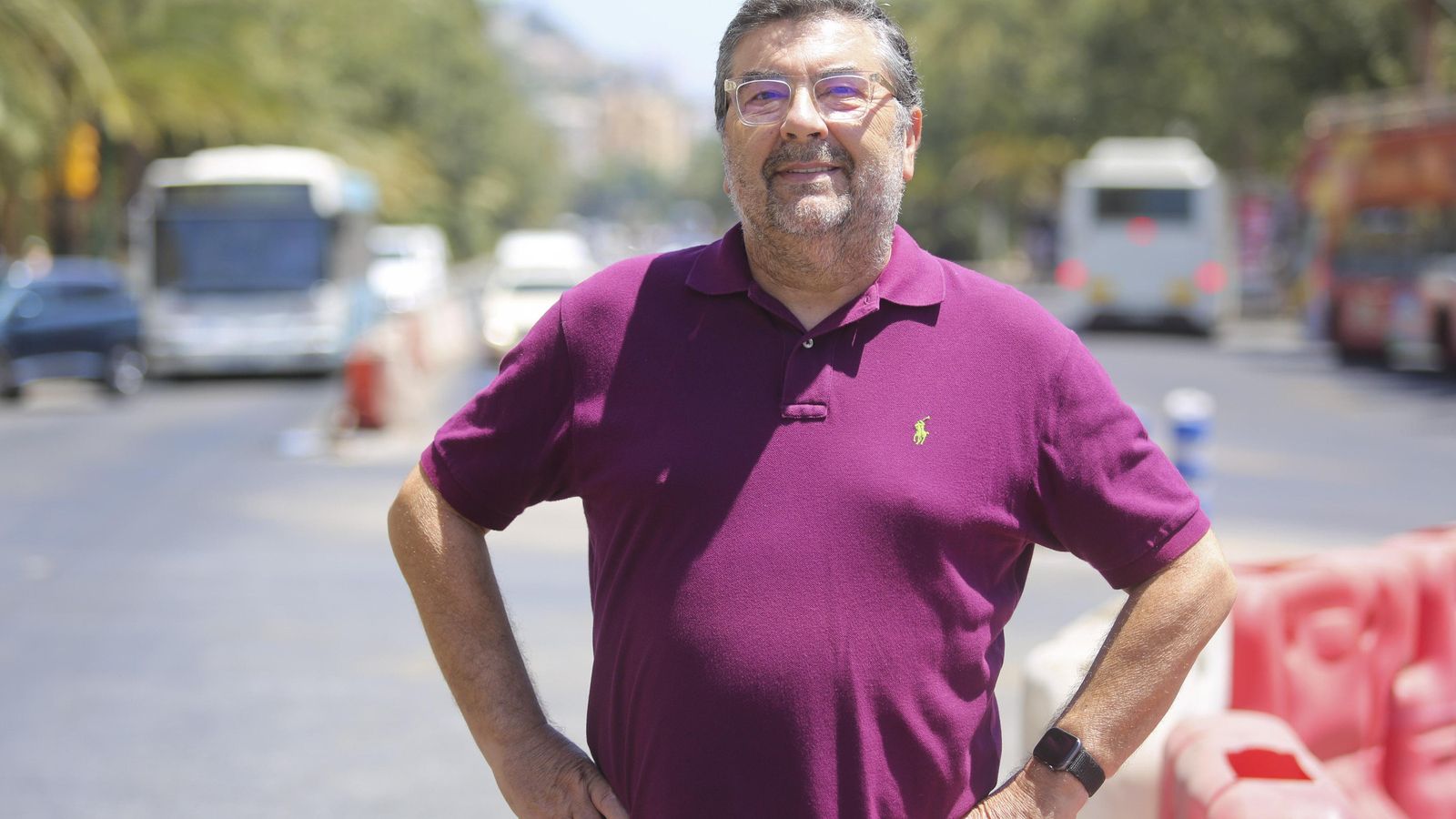 Ruiz Sinoga posa en el centro de Málaga.