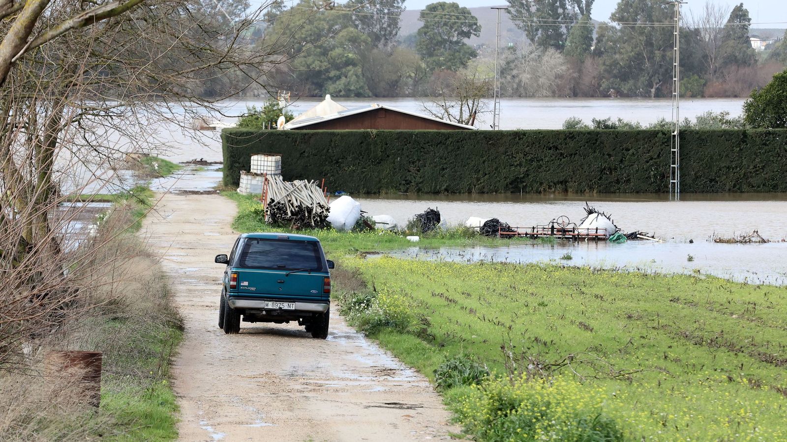 Así afronta la zona rural de Jerez la subida del río Guadalete