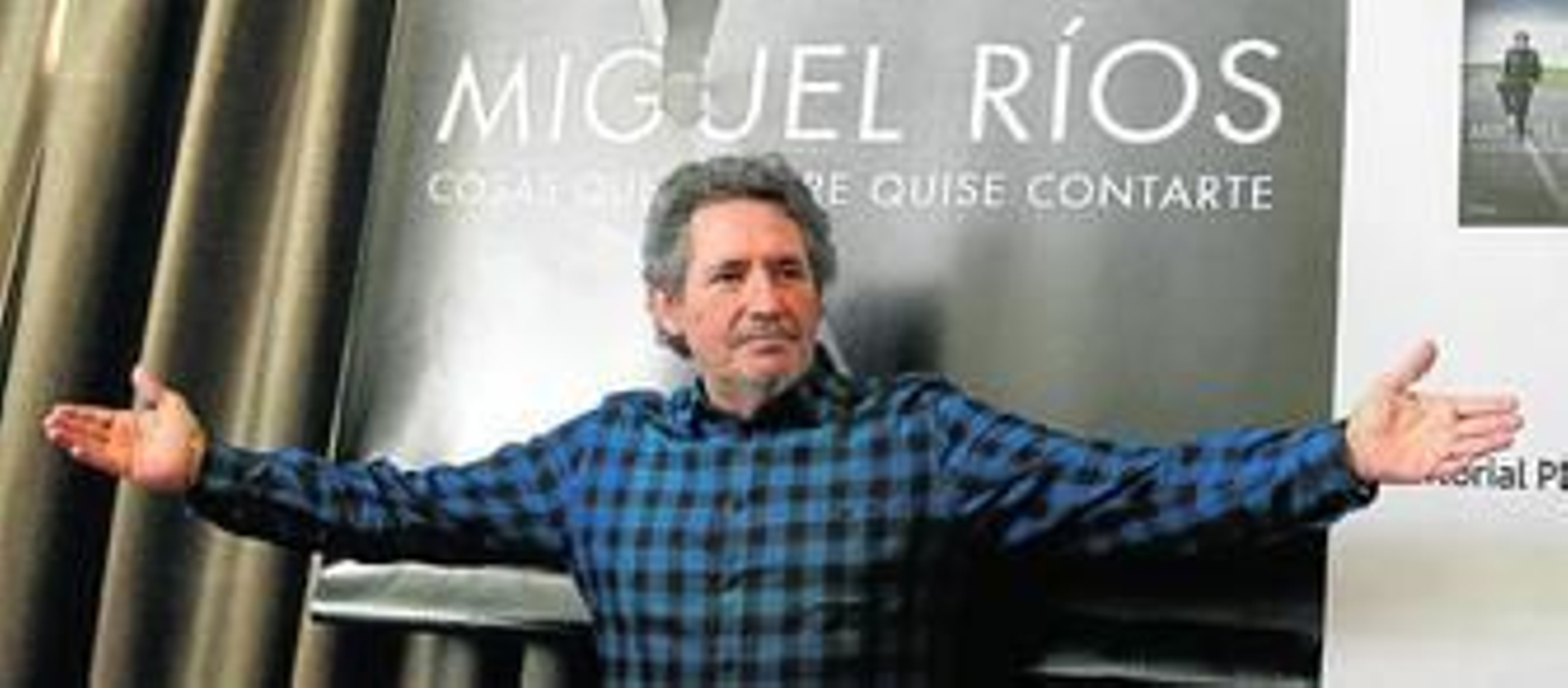 Miguel Ríos, ayer, en la presentación en Madrid.