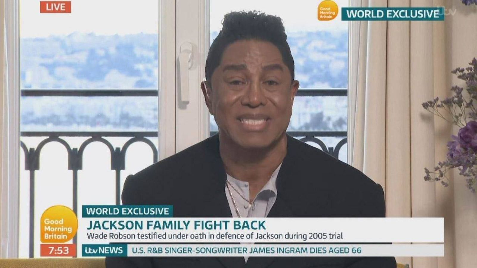 Jermaine Jackson, en una entrevista reciente, hablando sobre el documental sobre los abusos de su hermano.