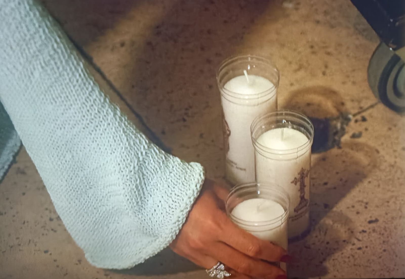 Velas extraídas por Georgina Rodríguez en la iglesia de Madrid.