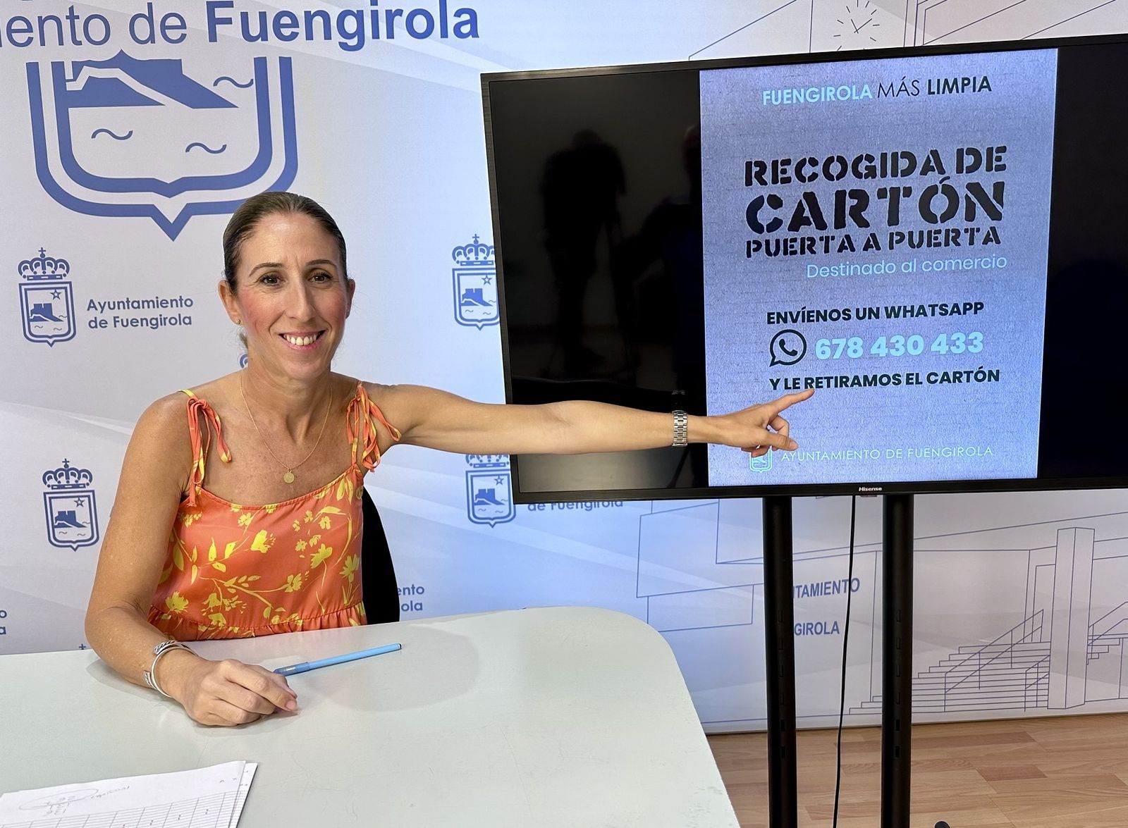 La concejala de Limpieza, Carmen Díaz.