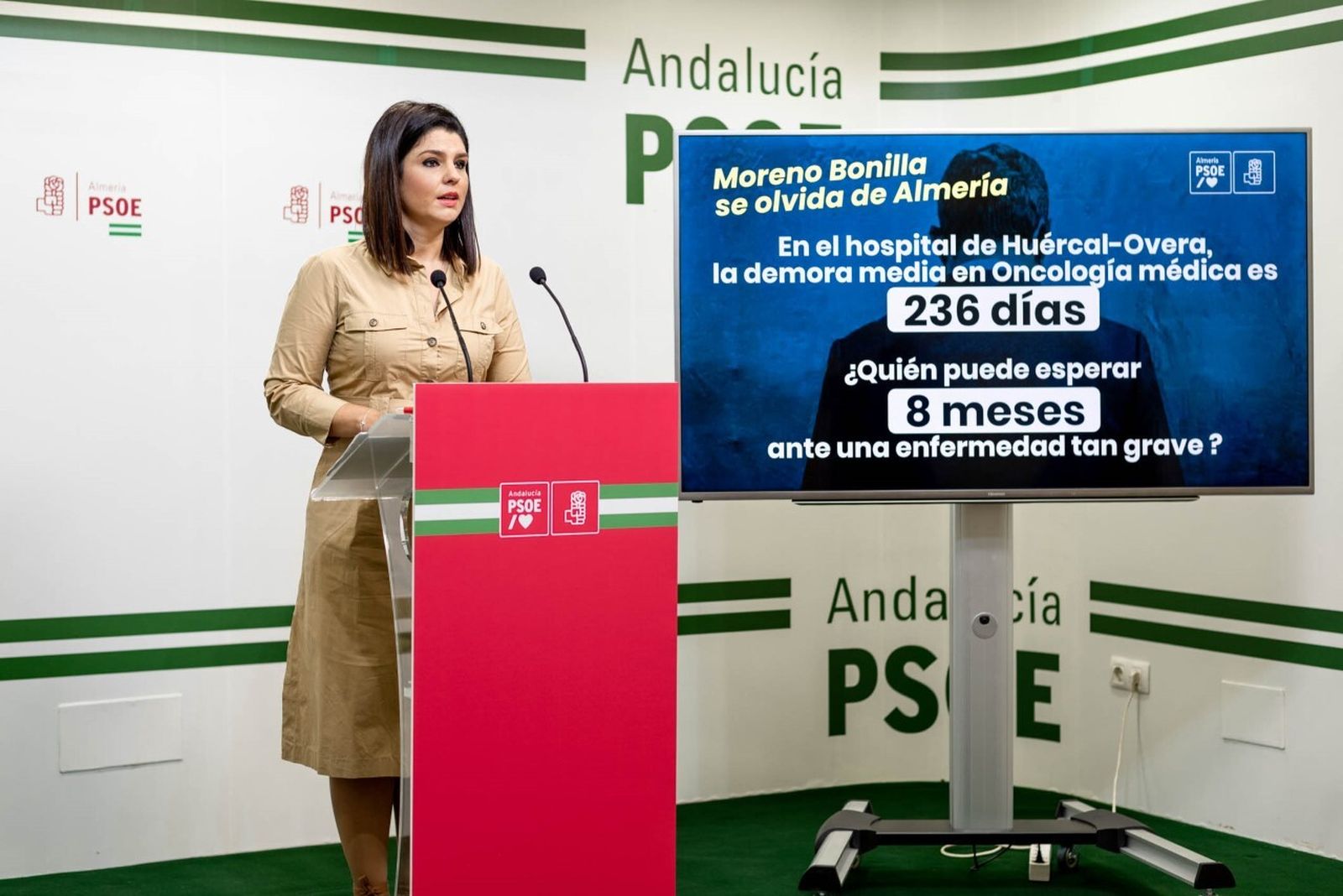 La candidata del PSOE de Almería al Parlamento de Andalucí,a Noemí Cruz