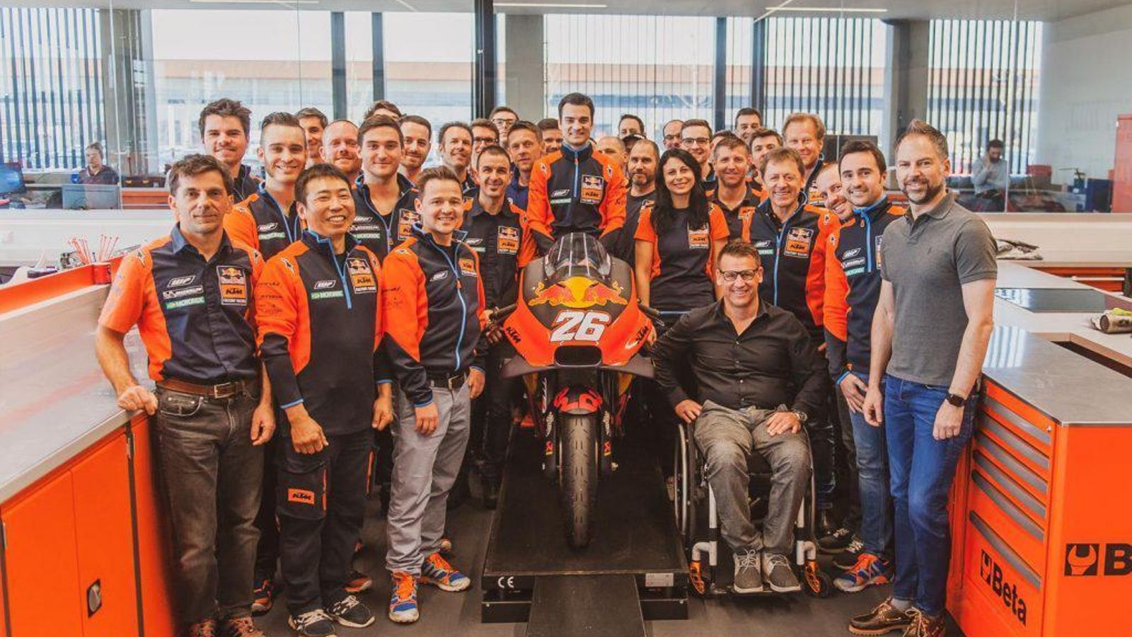 Con el equipo KTM.