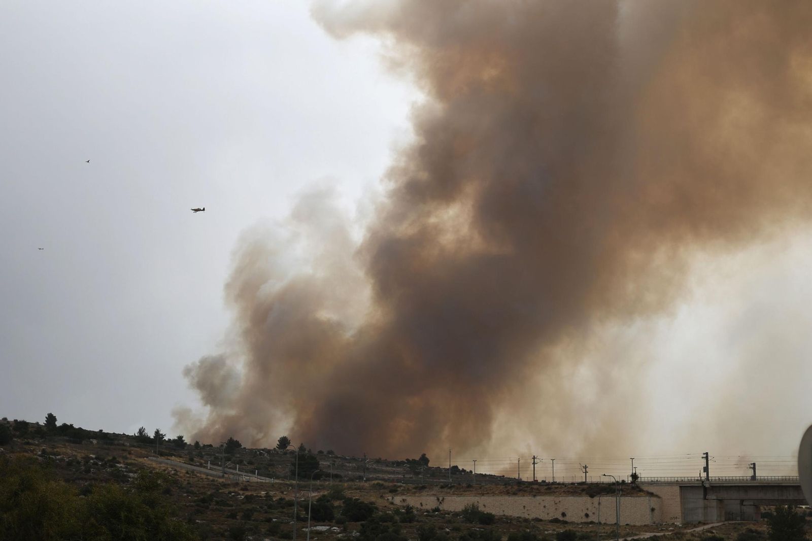 Las fotos de los incendios en las montañas de Jerusalén