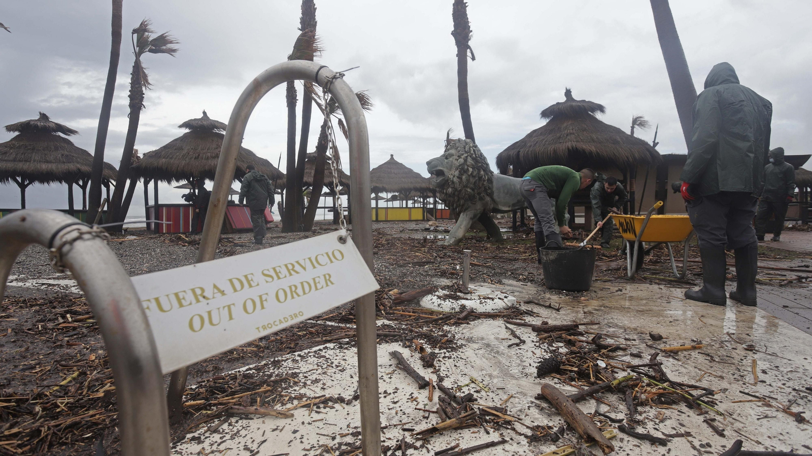 Fotos del restaurante Trocadero Sotogrande tras el temporal