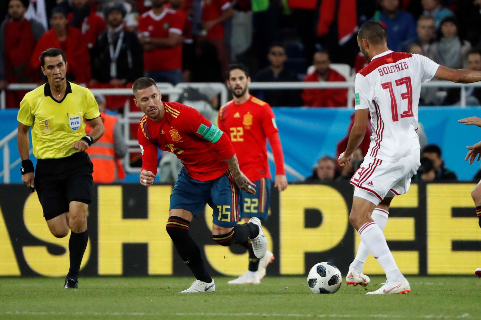 Las imágenes del España-Marruecos