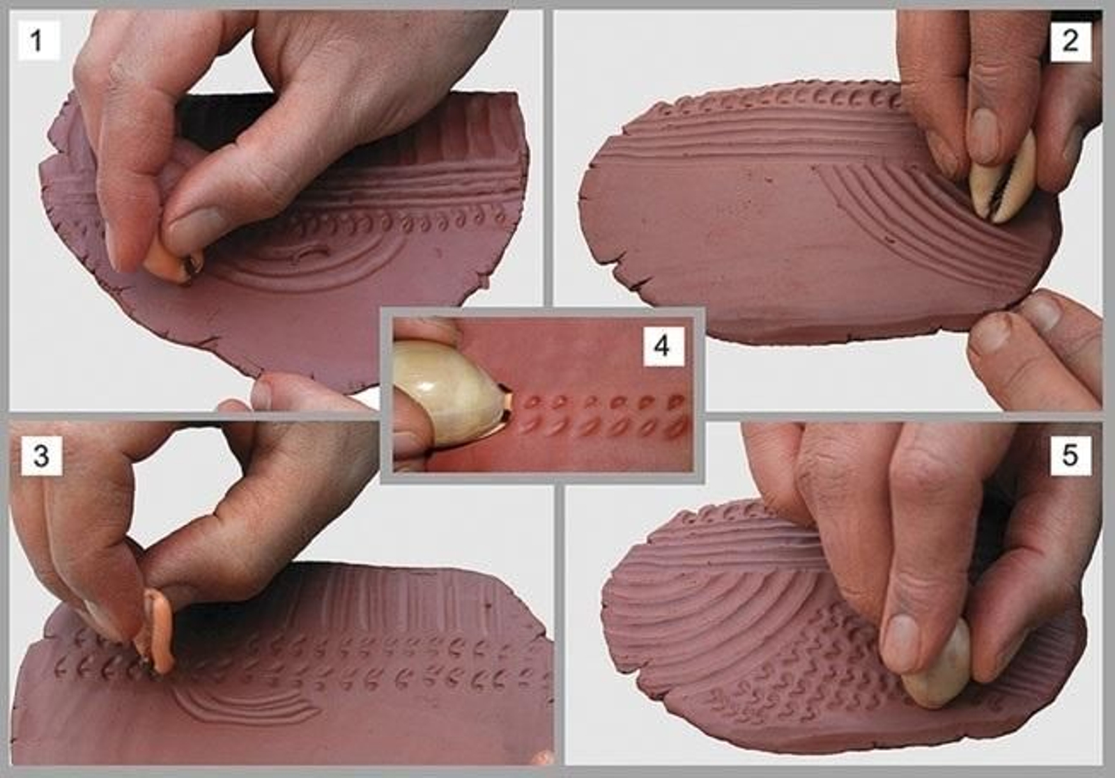 Recreación de los pasos que se seguirían para la decoración de cerámicas.