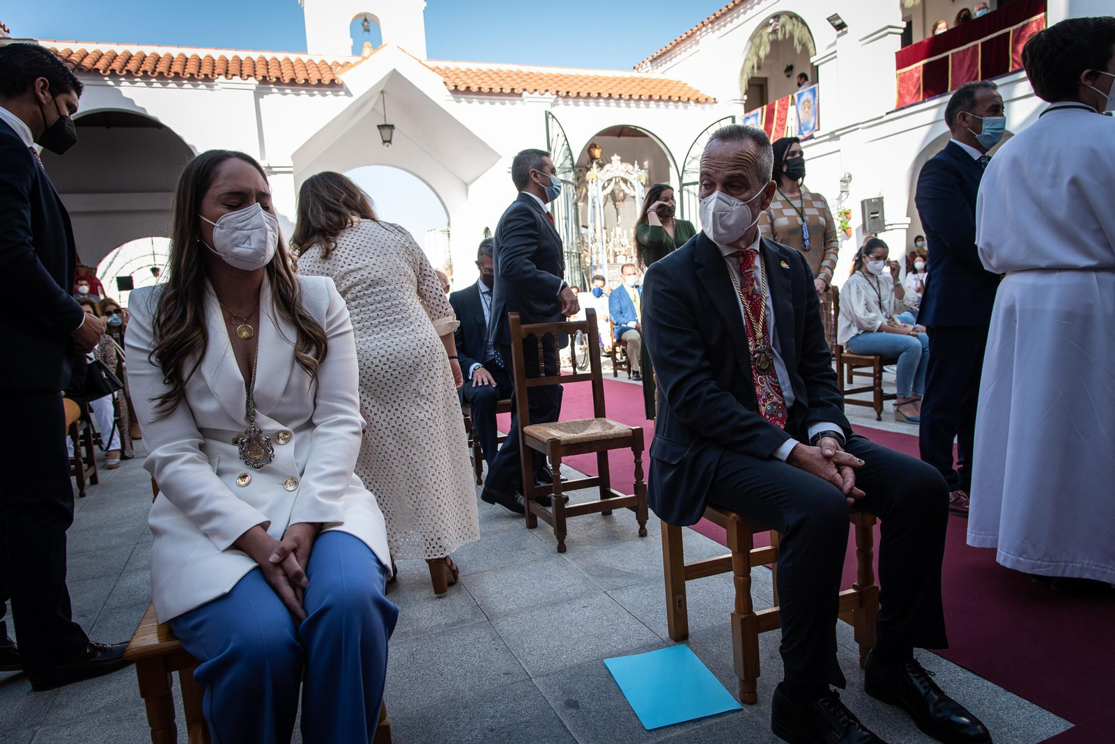 Imágenes de la misa de romeros de la Hermandad de Huelva