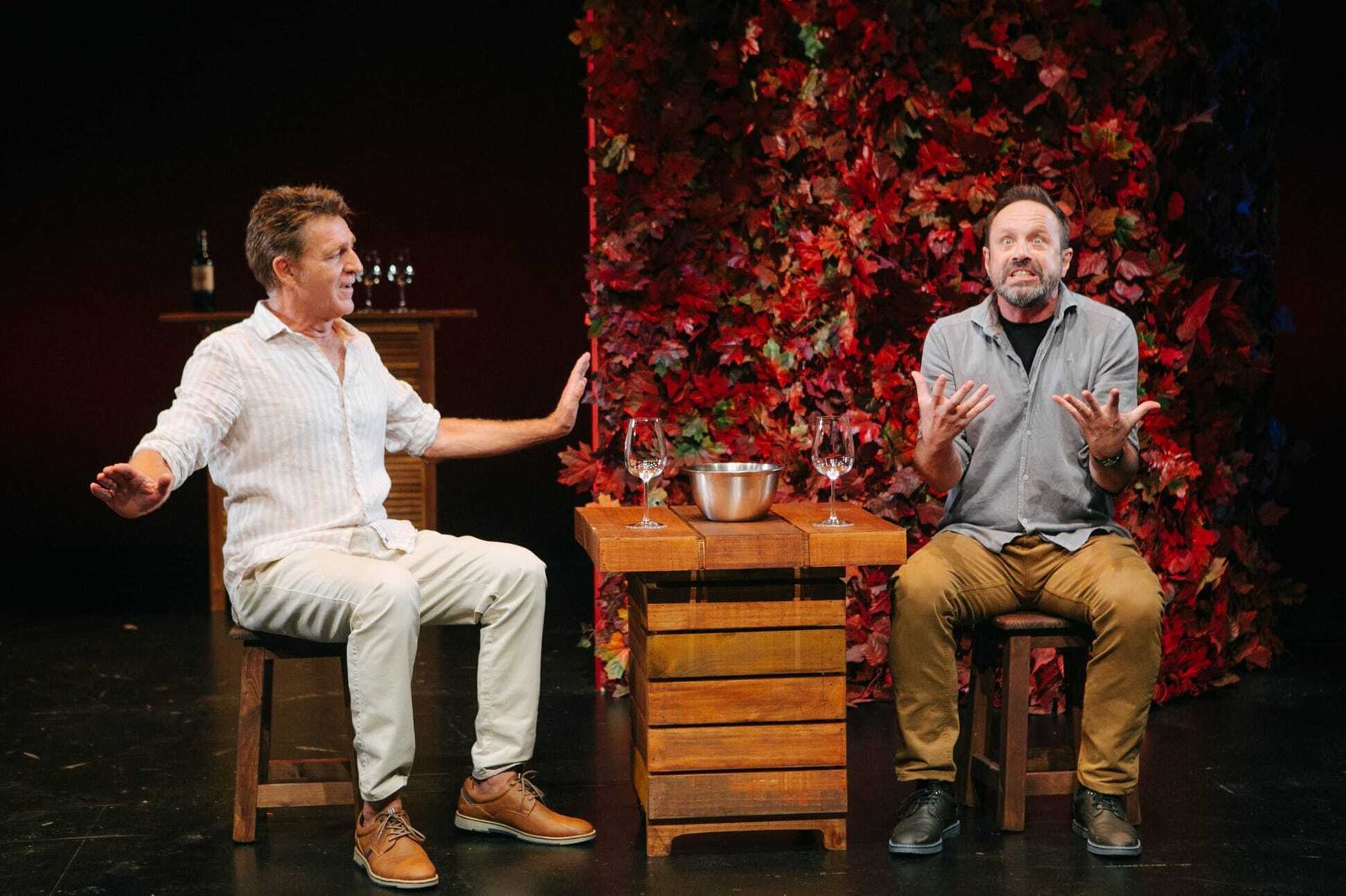 Una escena de la obra 'Entre copas', que pondrá el punto y final al festival este sábado.