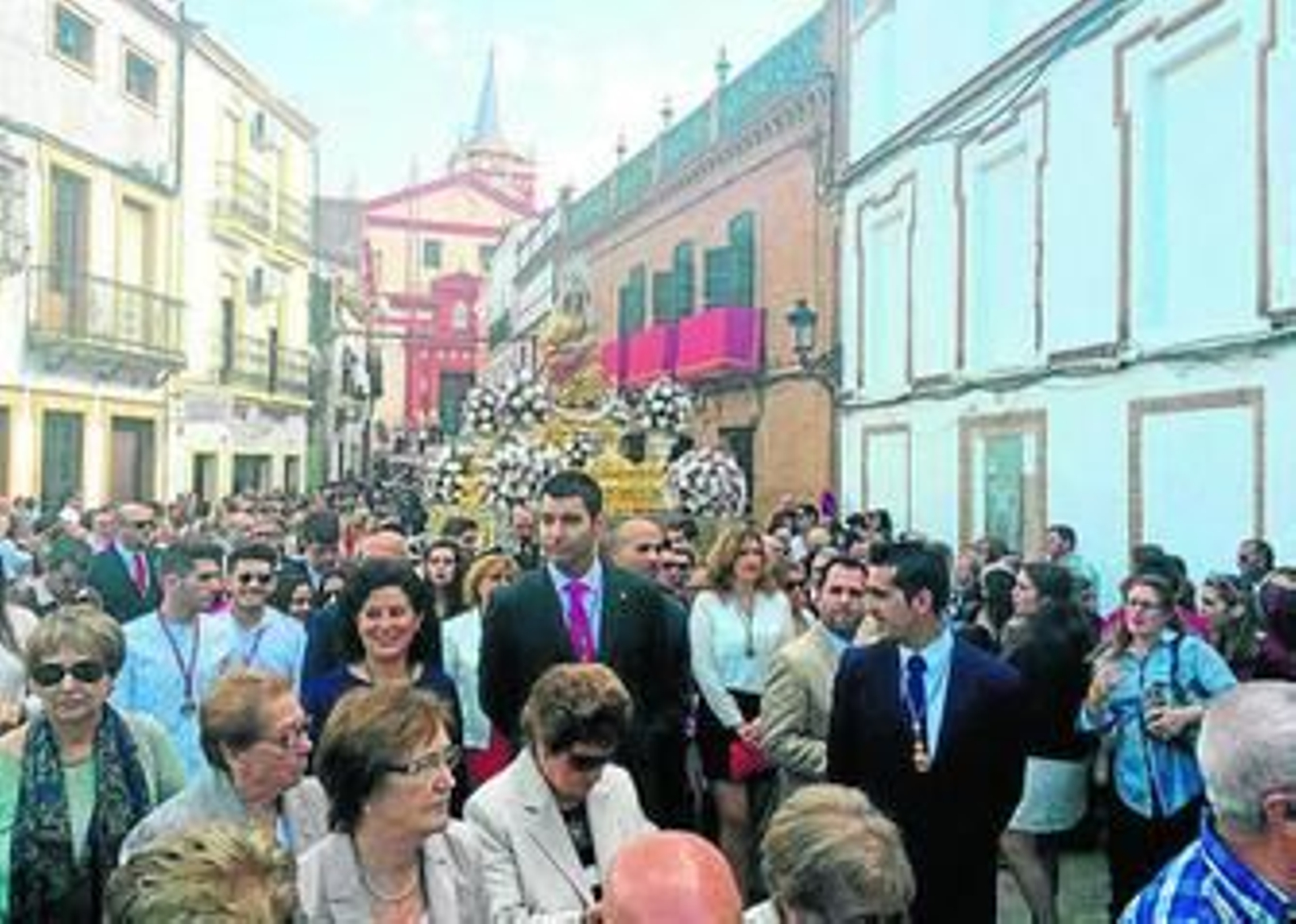 Momento de la procesión de la Virgen del Reposo que tuvo lugar durante la mañana de ayer.