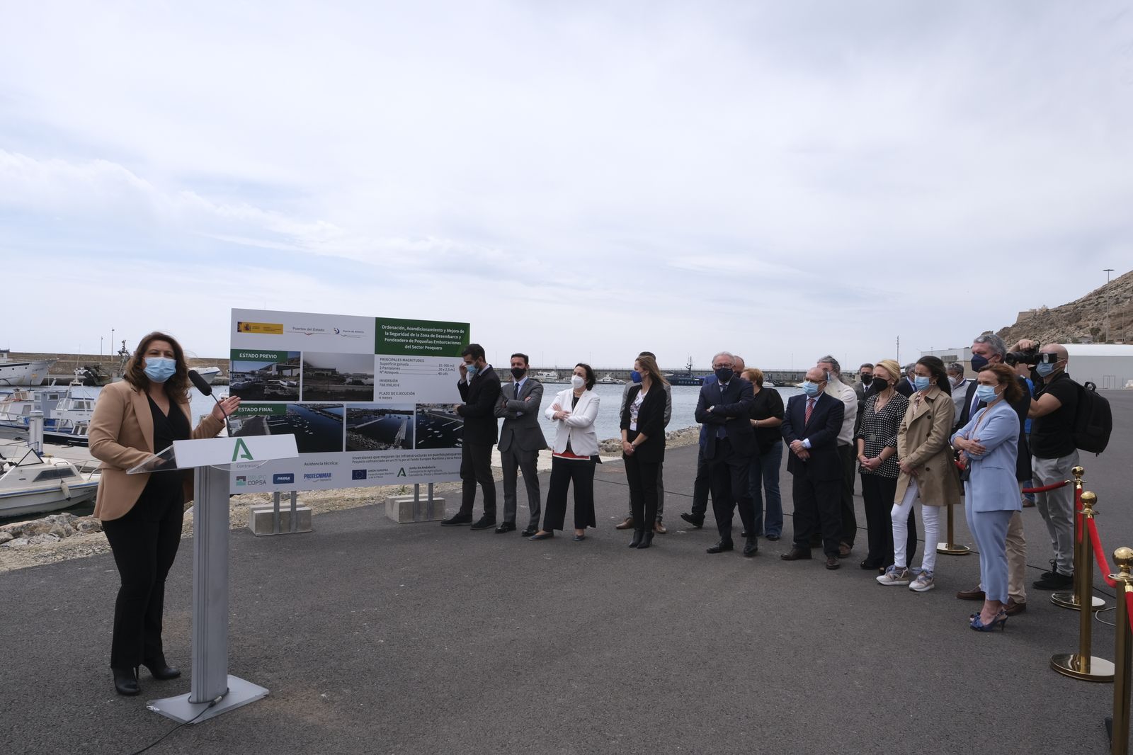 Fotogalería visita obras nuevo fondeadero del Puerto Pesquero de Almería