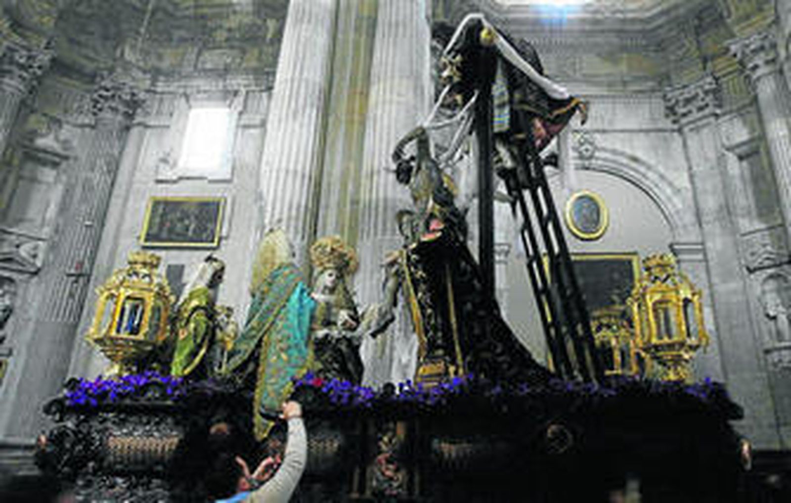 La Virgen de la Quinta Angustia, que formó parte del misterio durante la procesión magna de 2012.