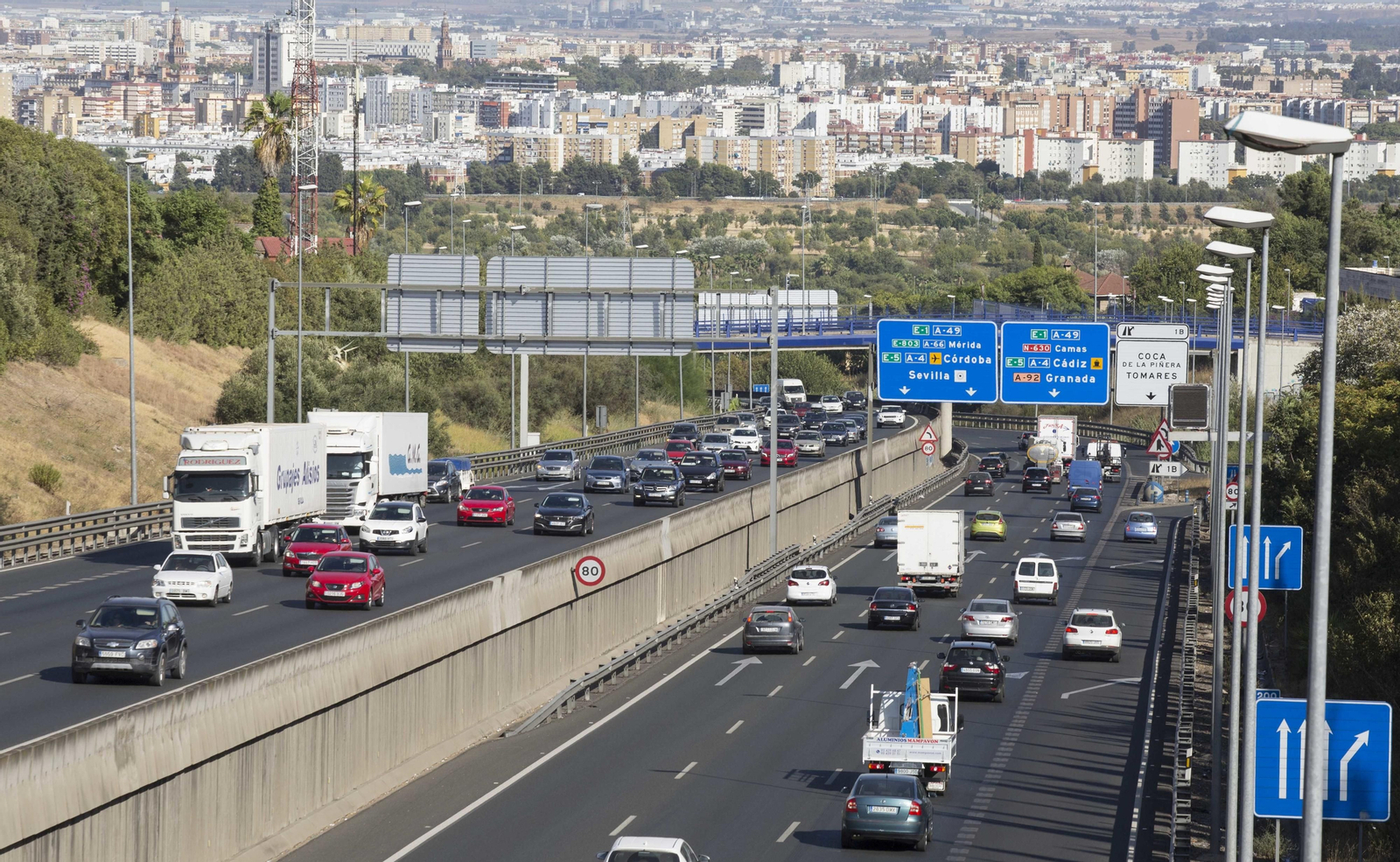 El carril exclusivo se habilitará desde el kilómetro 5 de la A-49 hasta el acceso a la ciudad por el puente del Cristo de la Expiración (Cachorro).