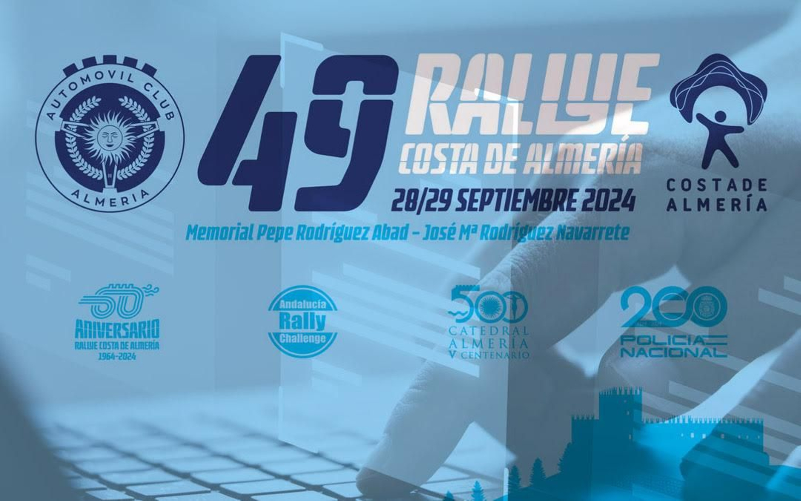 Cartel del  49 Rallye Costa de Almeria que se celebrará en el mes de septiembre.