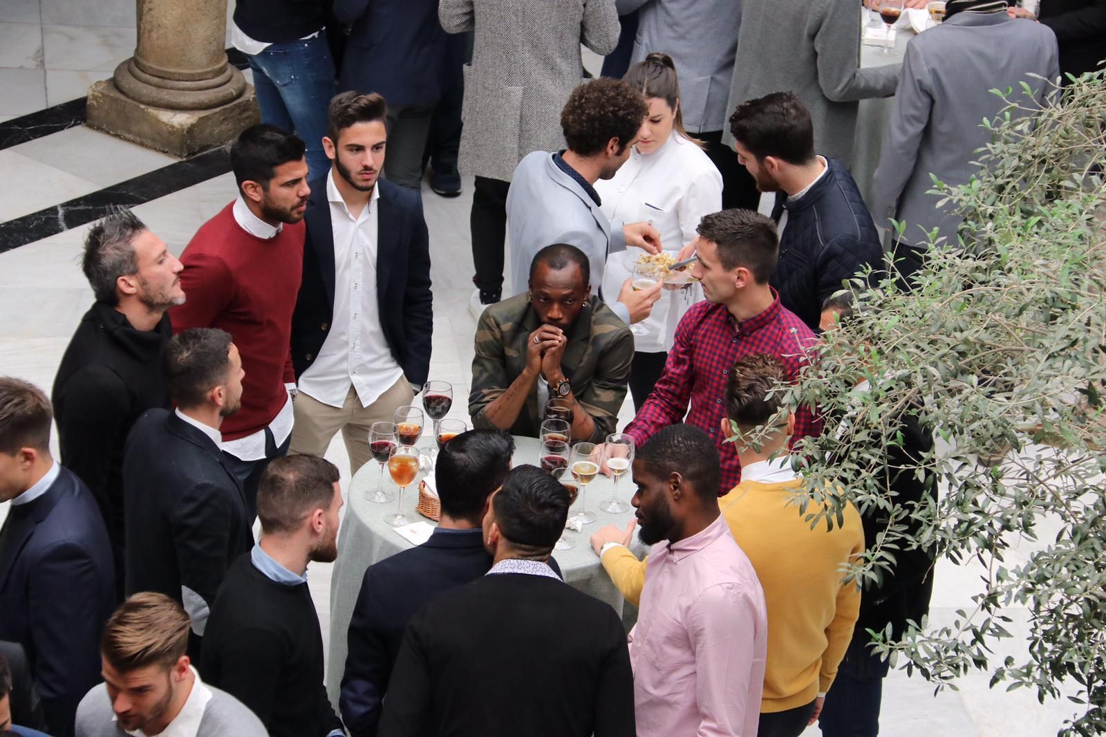 Los jugadores del Córdoba, en su almuerzo navideño.