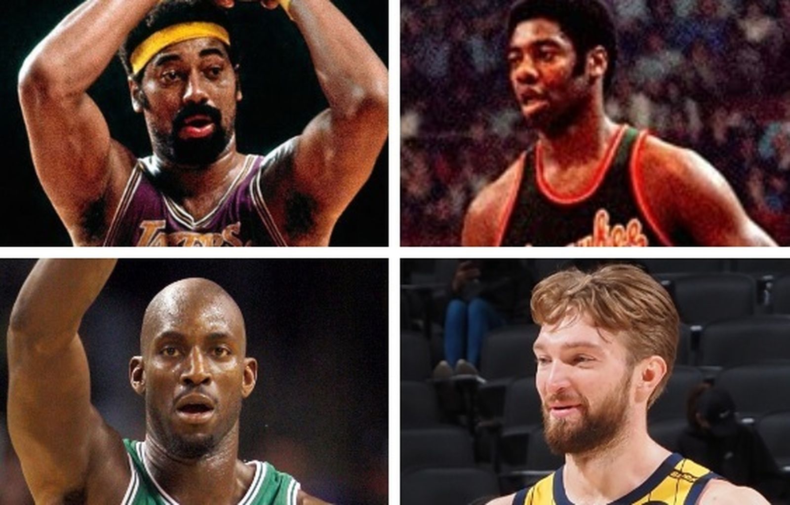 Wilt Chamberlain, Oscar Robertson, Kevin Garnett y Domas Sabonis.
