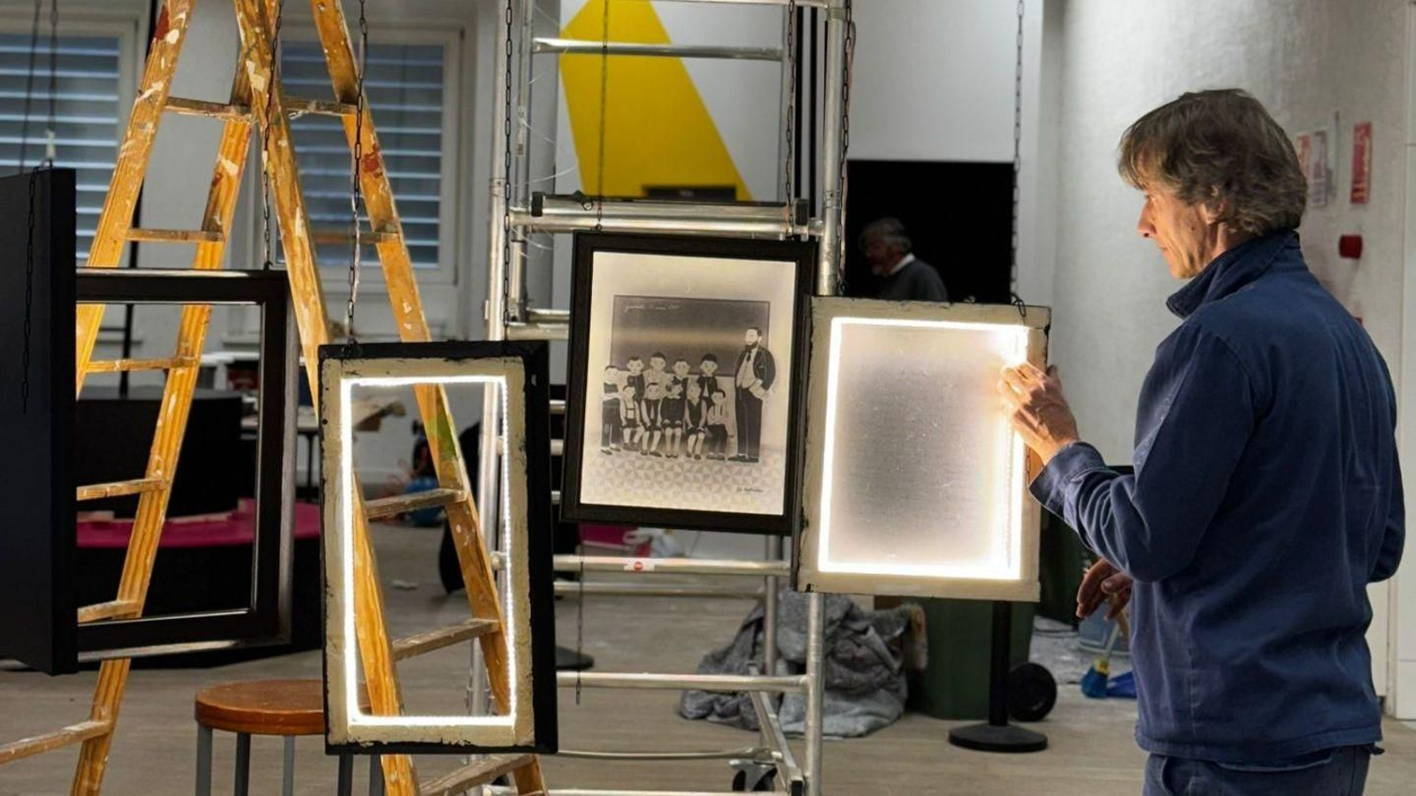 Parte de la exposición ‘Habitantes. Arquitectura de la Memoria’ en la ETSA Parte de la exposición ‘Habitantes. Arquitectura de la Memoria’ en la ETSA