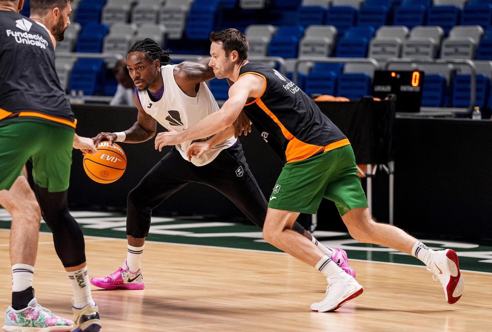 El Unicaja entrenaba este viernes.