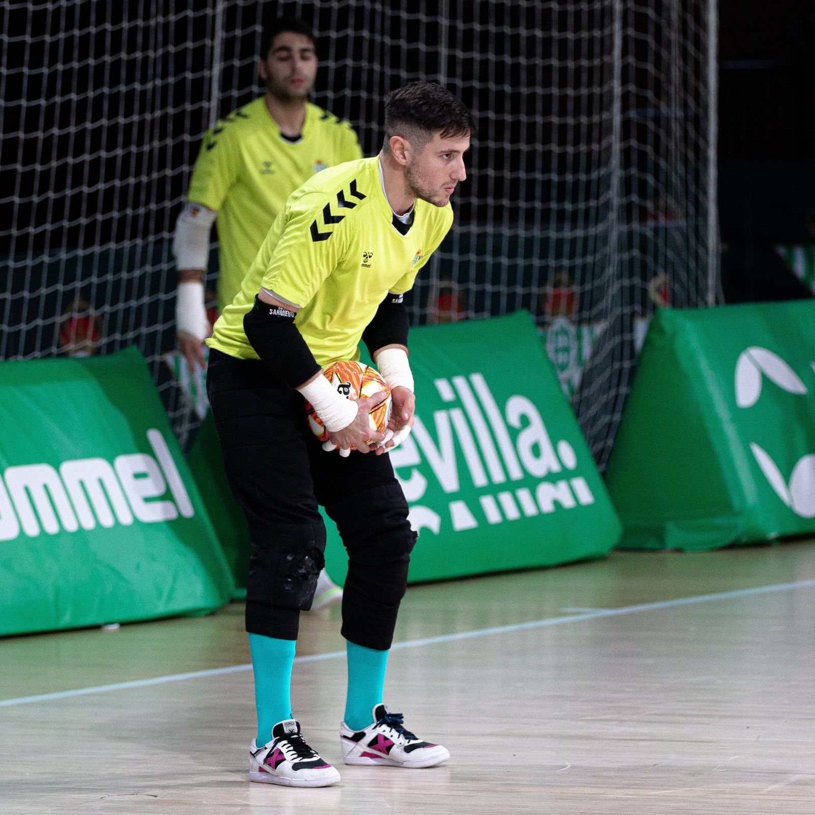 Nico Sarmiento durante un entreno de la presente semana.