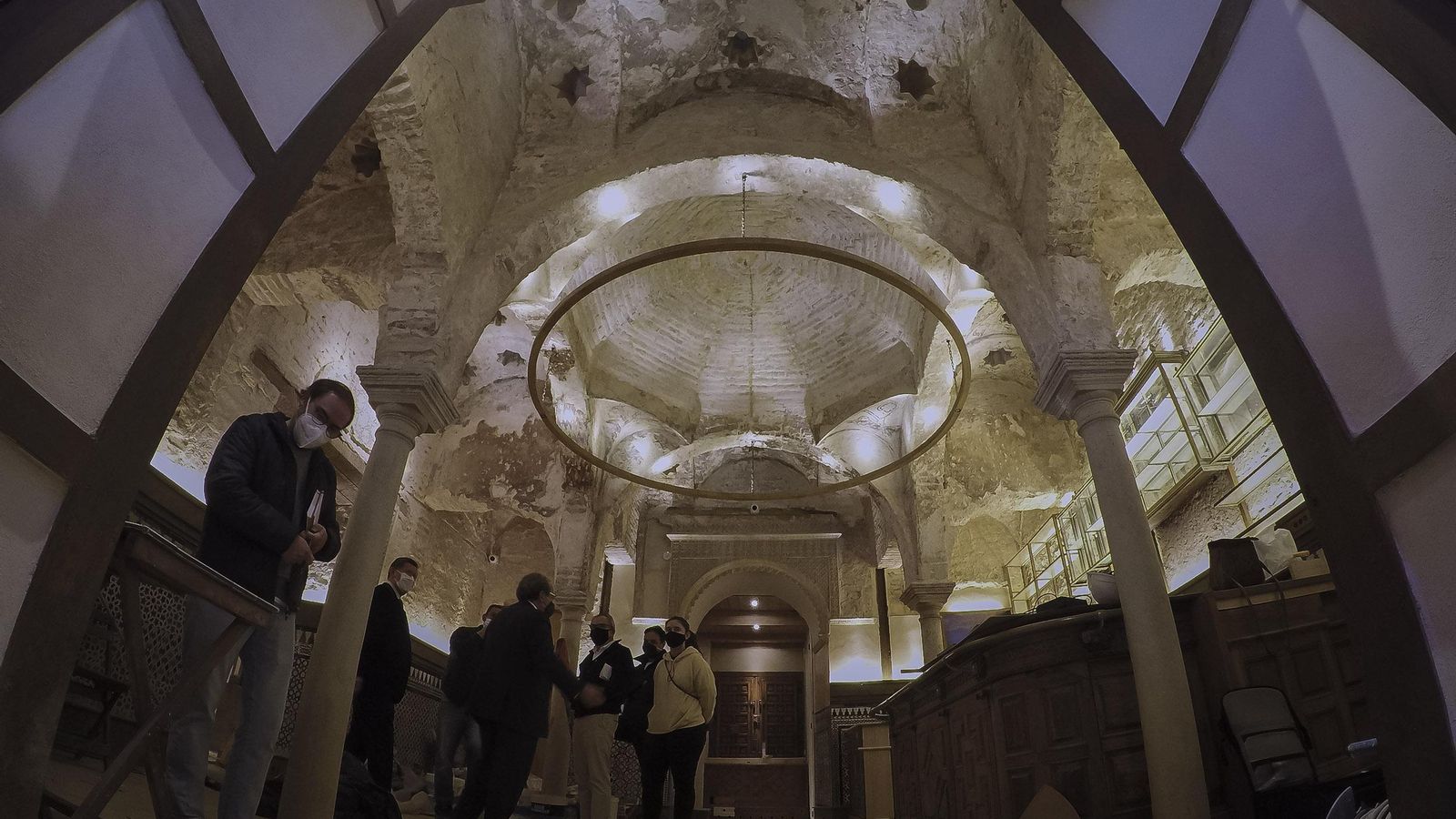 La sala templada de los baños árabes descubiertos en Mateos Gago.