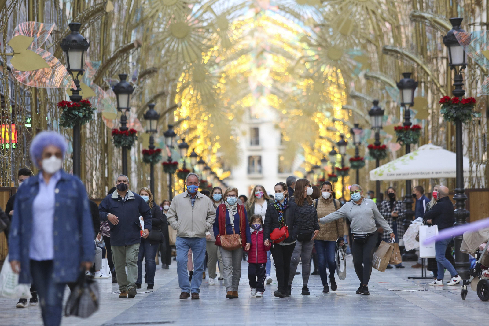 La inauguración de las luces de Navidad de Málaga