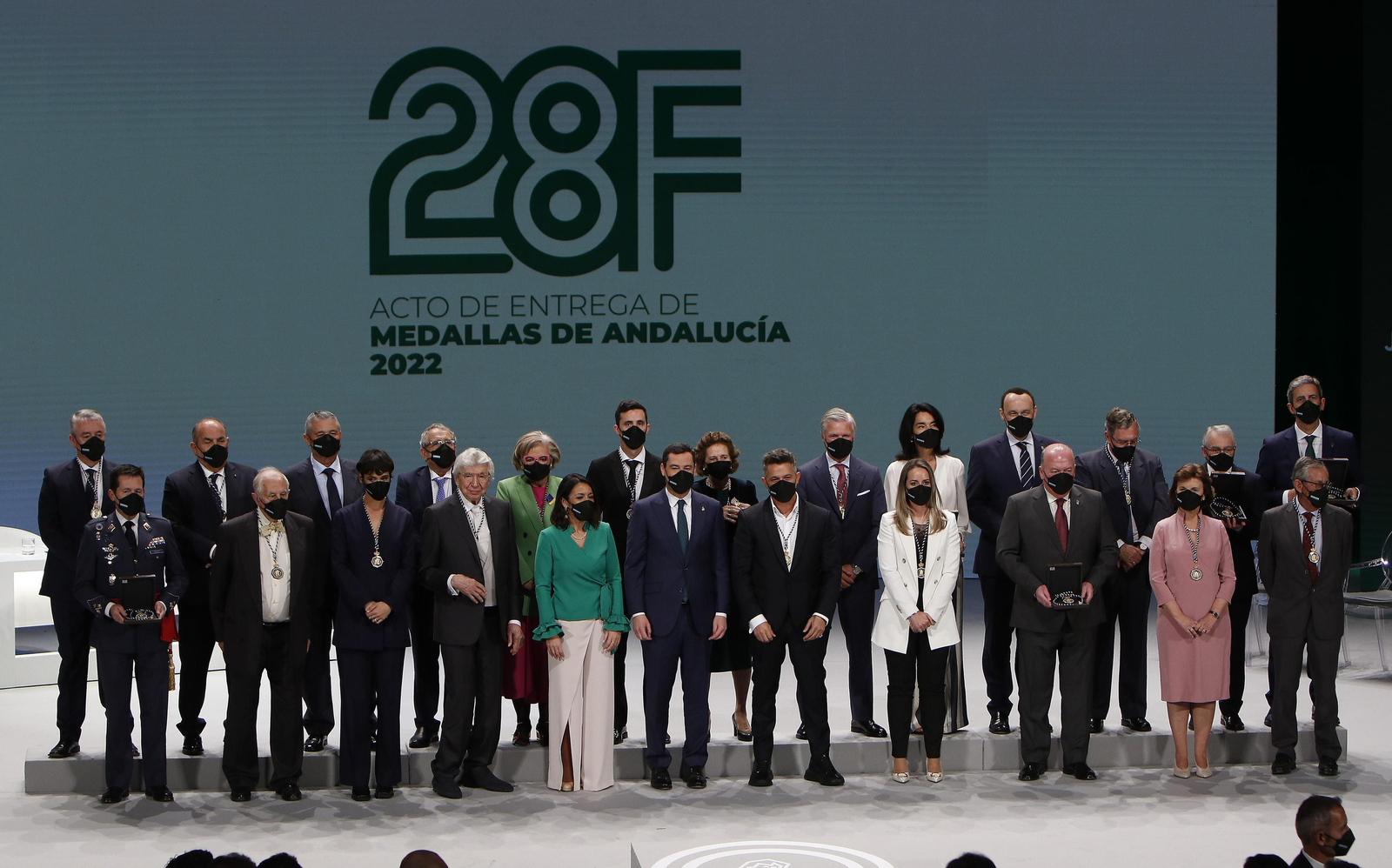 Entrega de las medallas de Andalucía el 28 de febrero de 2022.