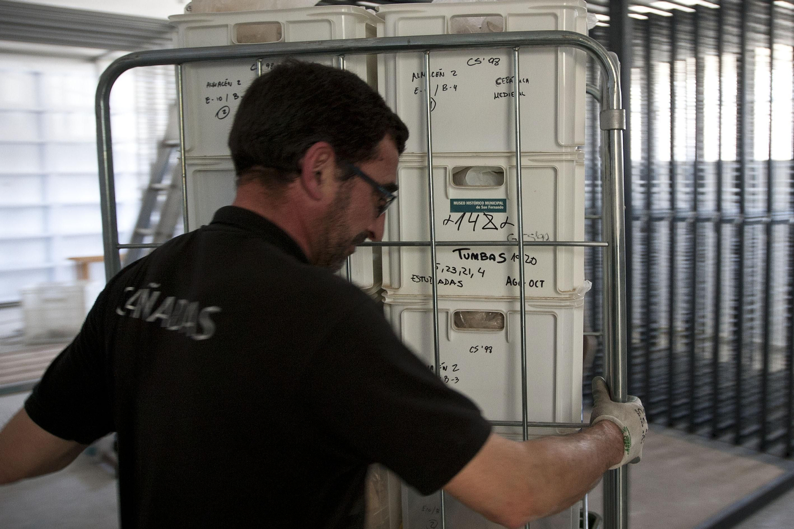 Traslado de los fondos del Museo, en el año 2016.