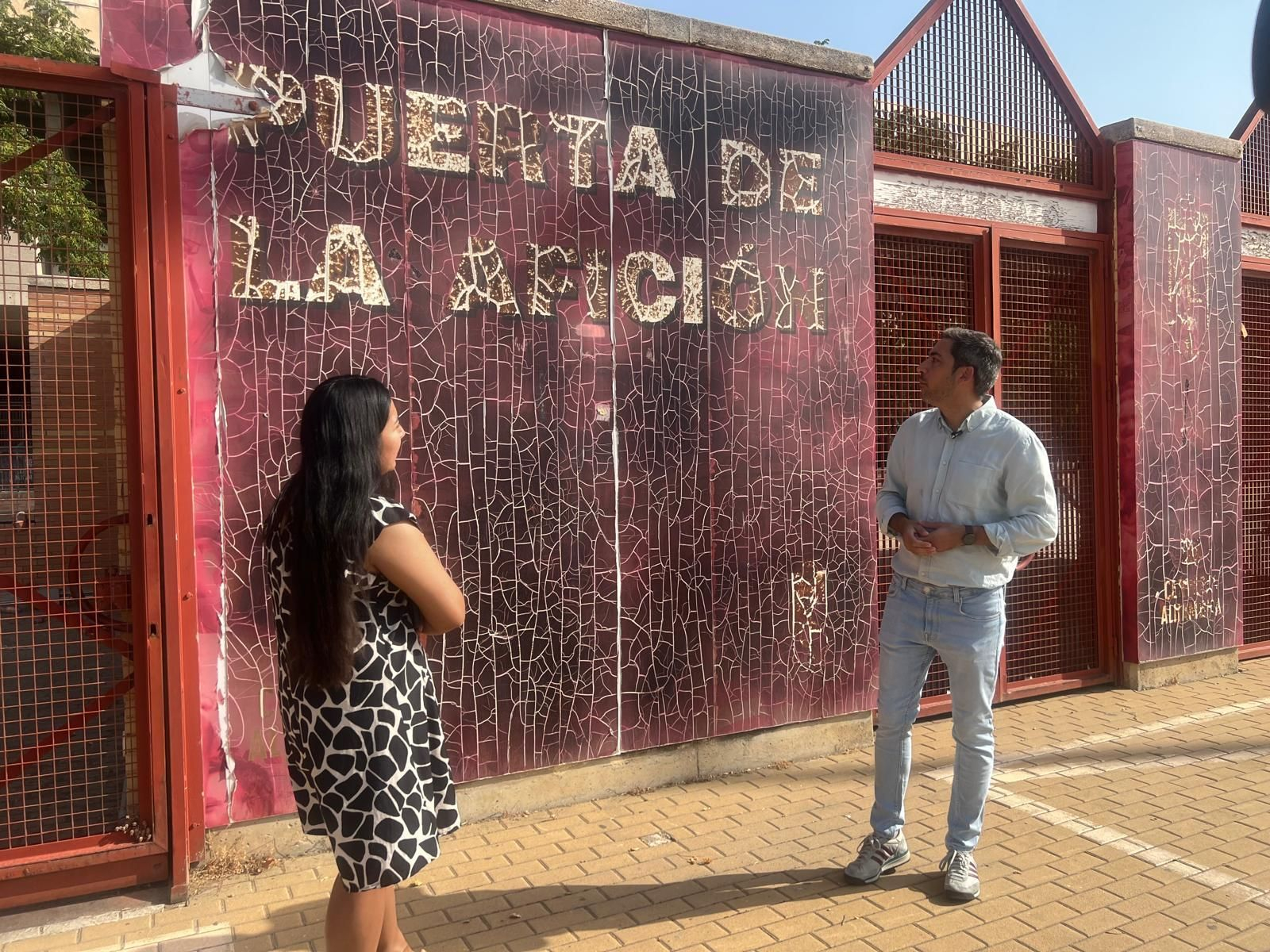 Eduardo Castillo, en visita al estadio.