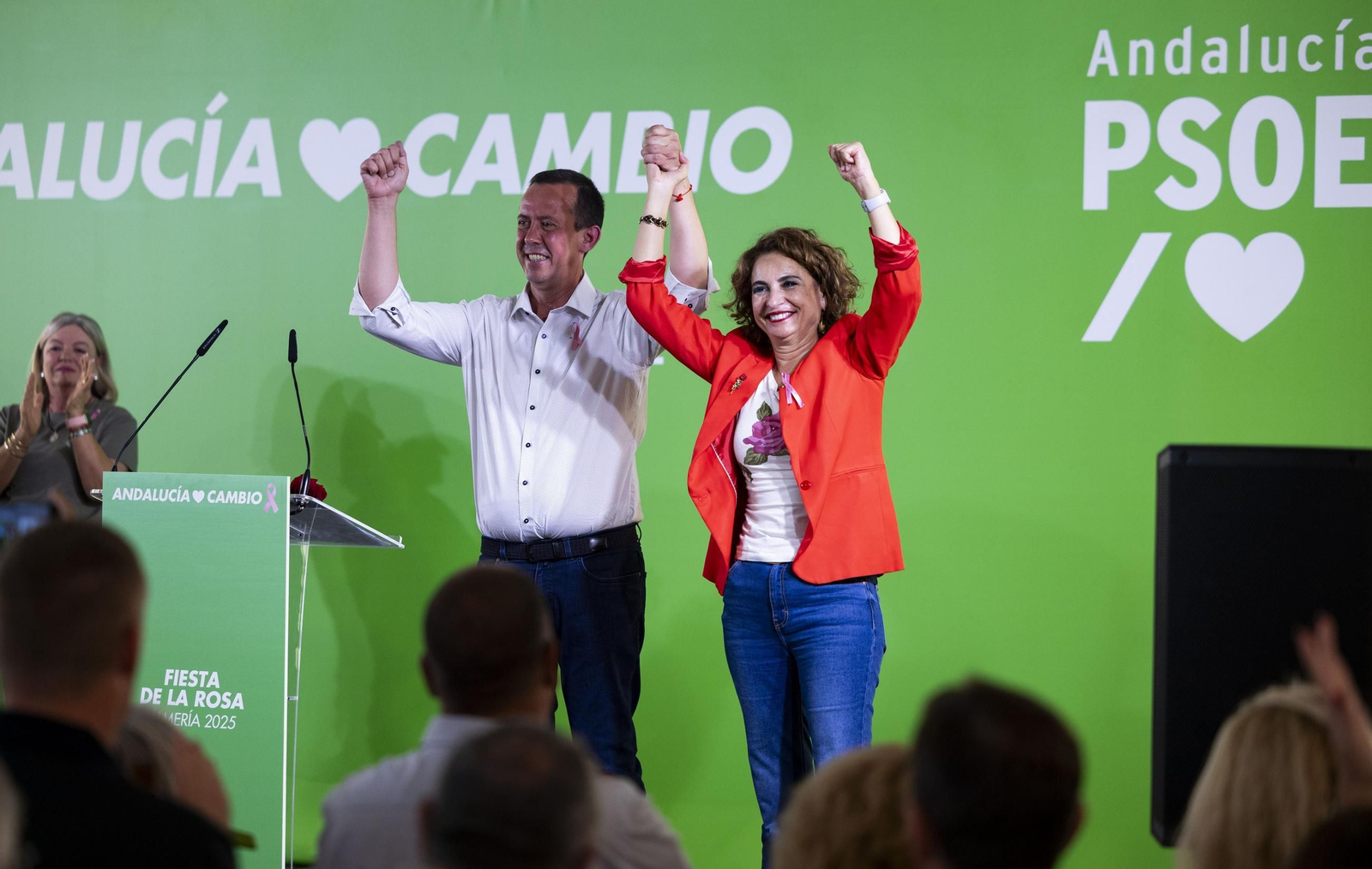 María Jesús Montero y José María Martín, en Bentarique