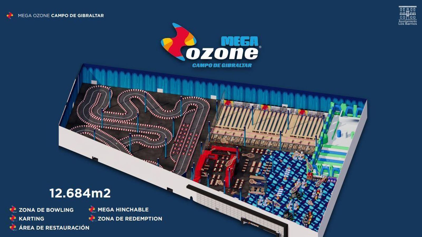 Plano general del parque Mega Ozone Bowling.